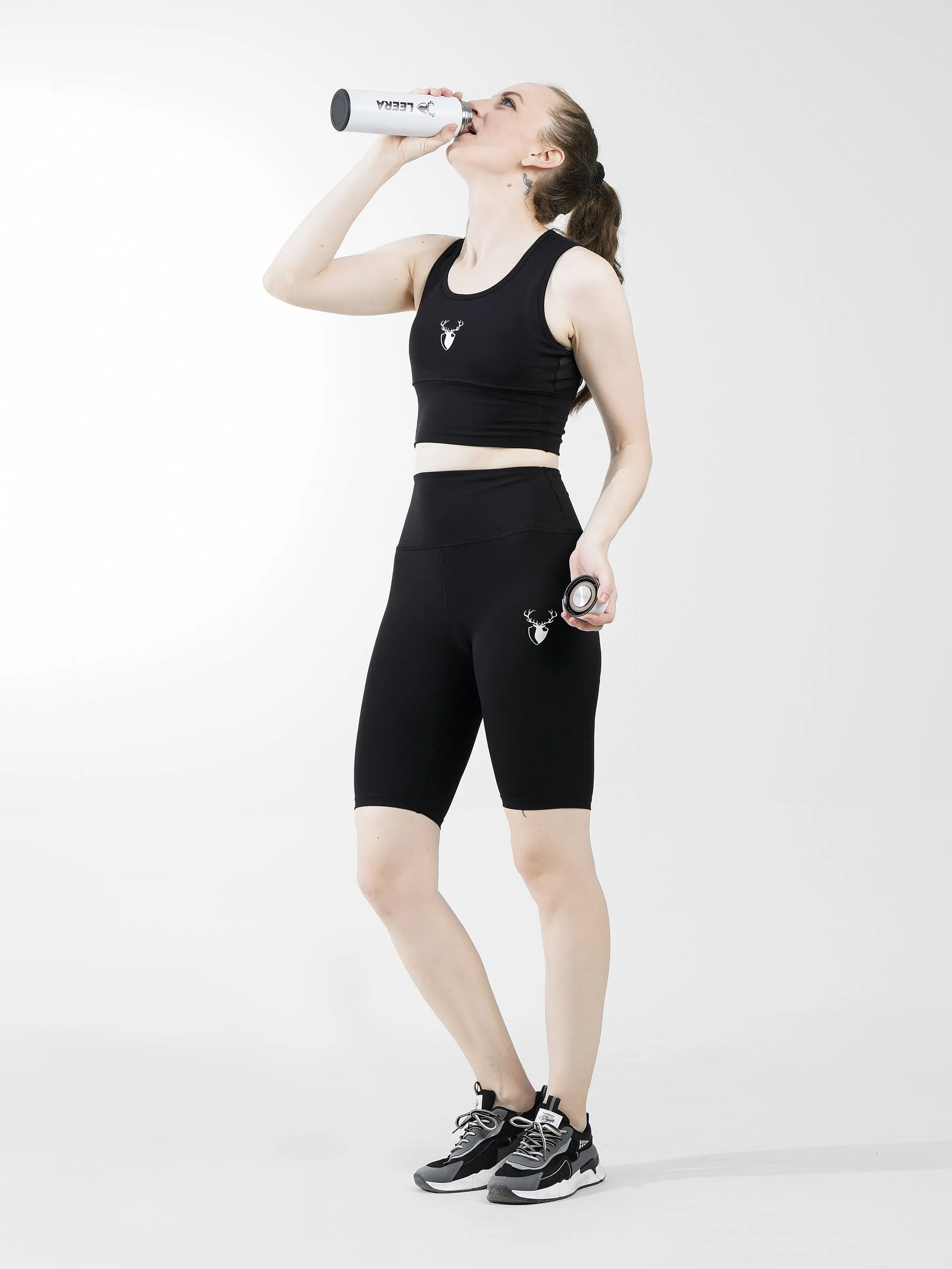 Leera Black Compression Shorts