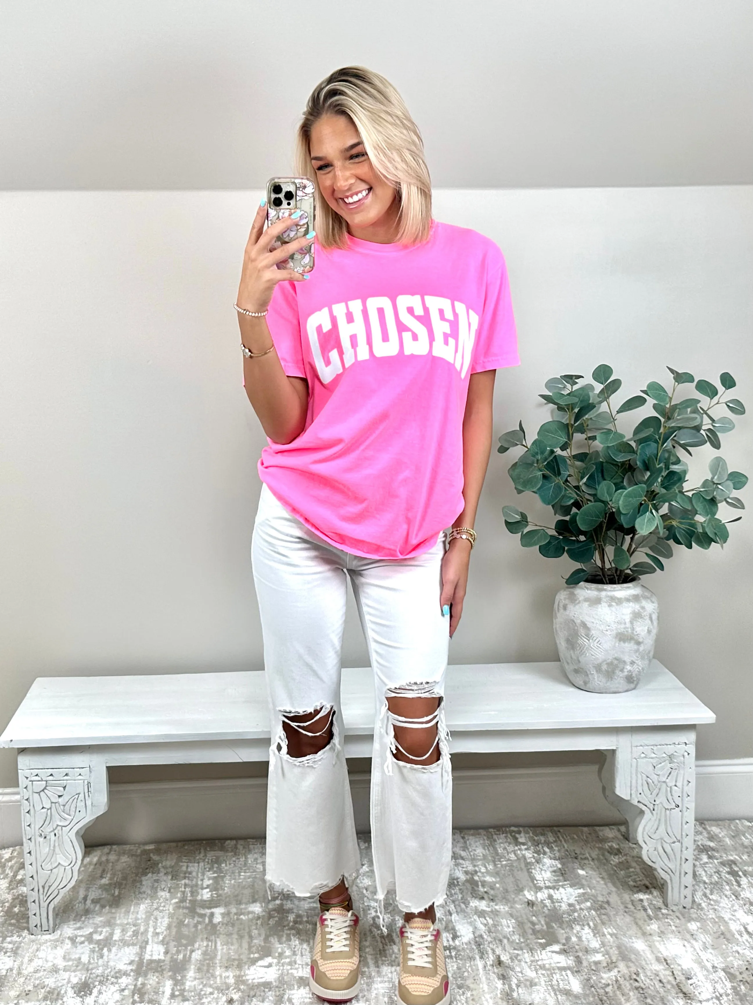 Leslie Crop Flare | White