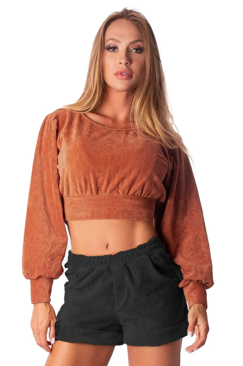 Let's Gym Ebony Plush Shorts