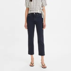 Levis 501 Jeans High Rise Womens 32 Dark Blue Classic Contemporary Chic Timeless