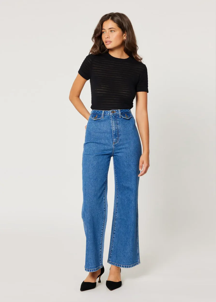 Lia Blue Sailor Jean <br> <i> ankle length </i>