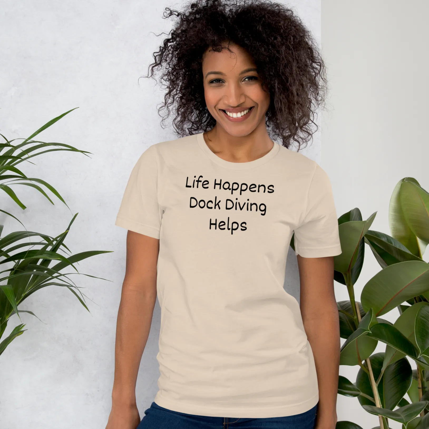 Life Happens, Dock Diving Helps T-Shirts - Light
