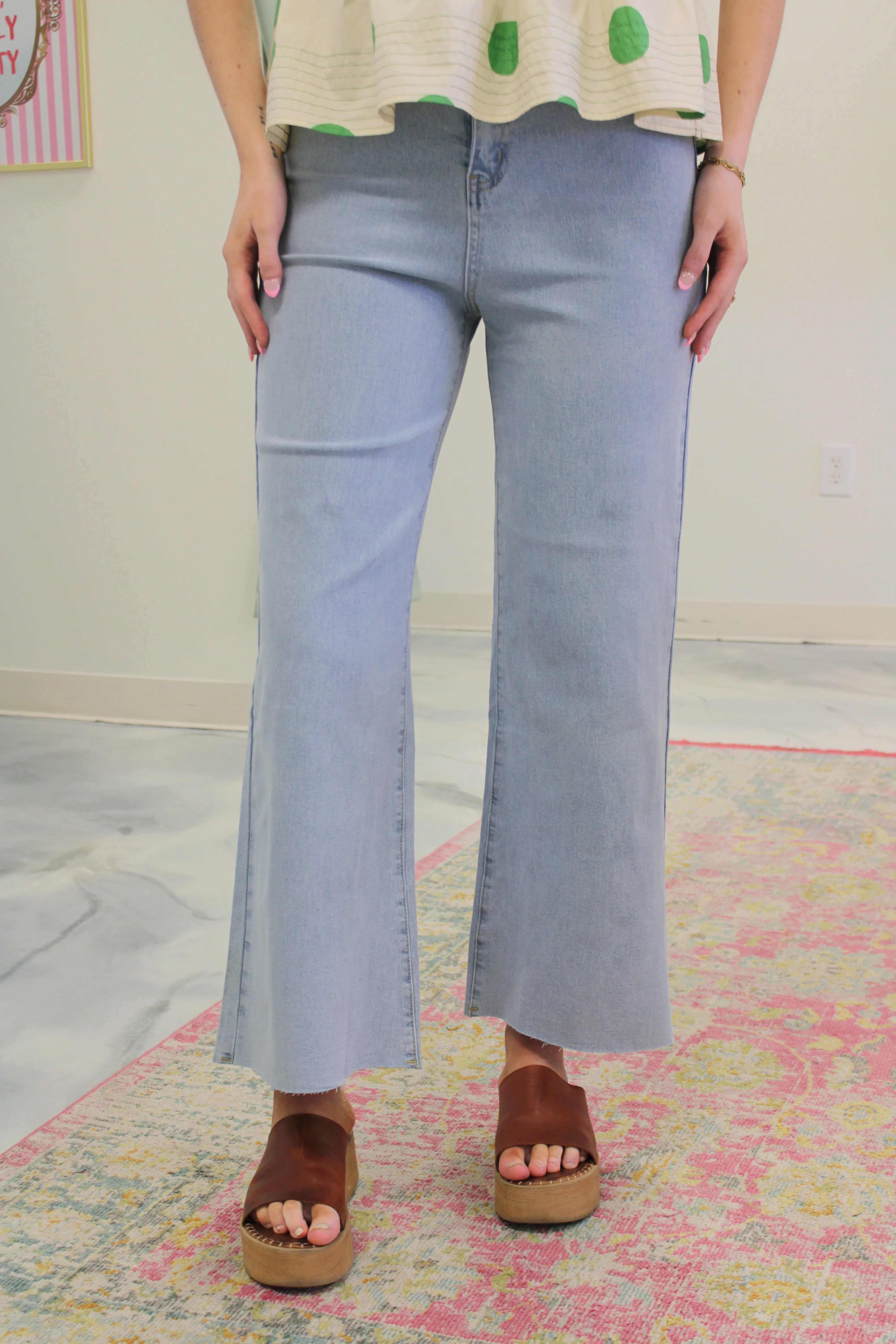 Light Denim Cropped Jeans