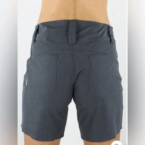 LIKE NEW Women’s Club Ride Eden Modern Trail Shorts, size large, asphalt grey