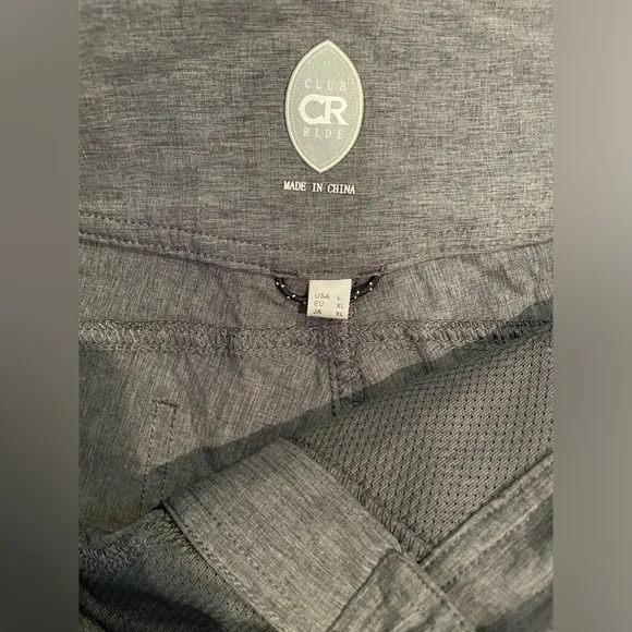 LIKE NEW Women’s Club Ride Eden Modern Trail Shorts, size large, asphalt grey
