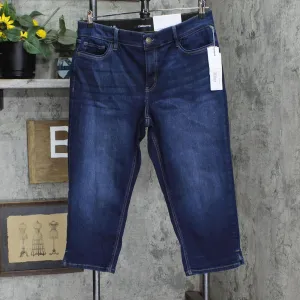 Liz Clairborne Womens Sara Cropped Mid Rise Jeans 340080