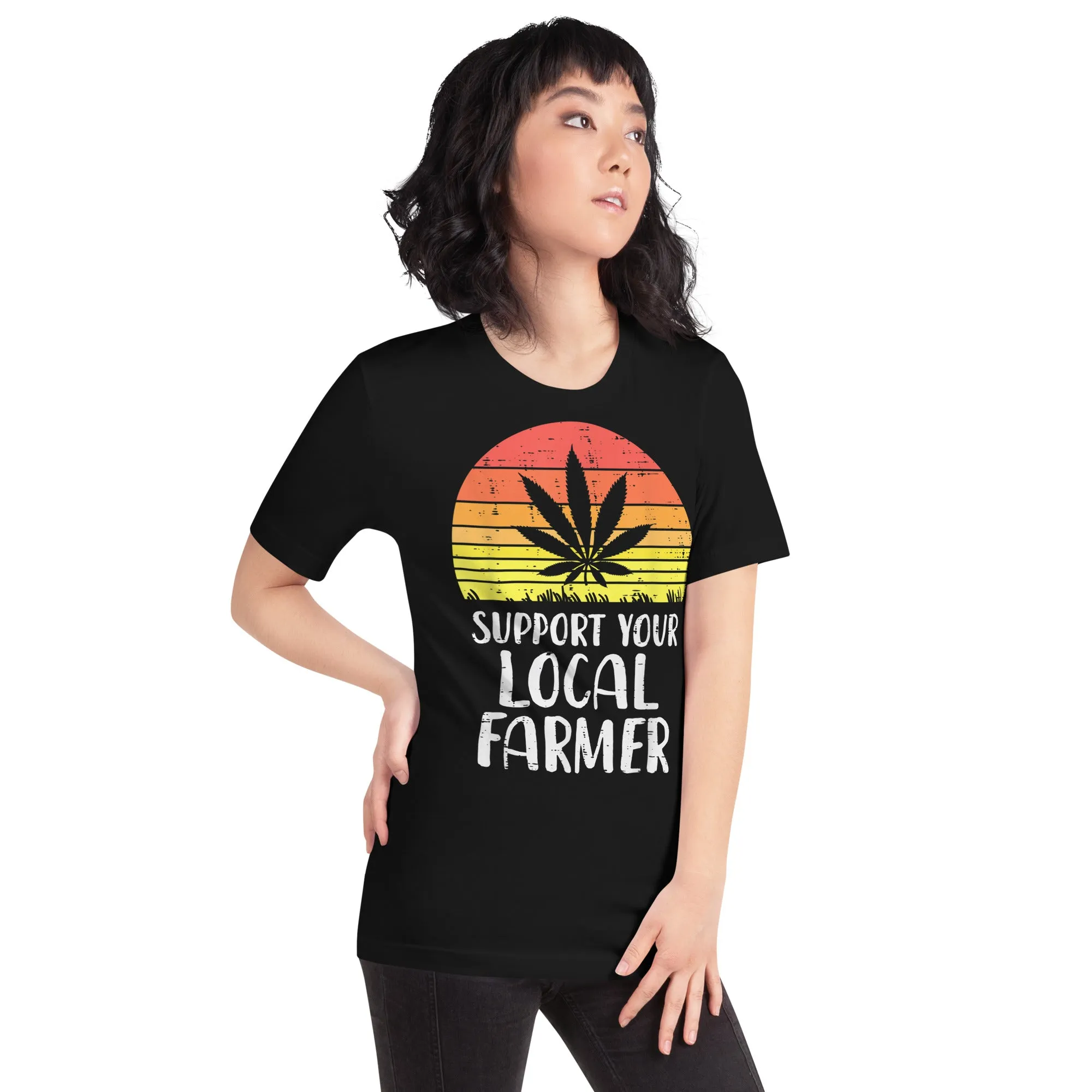 Local-Support-Farmer-Weed-Cannabis-Unisex t-shirt