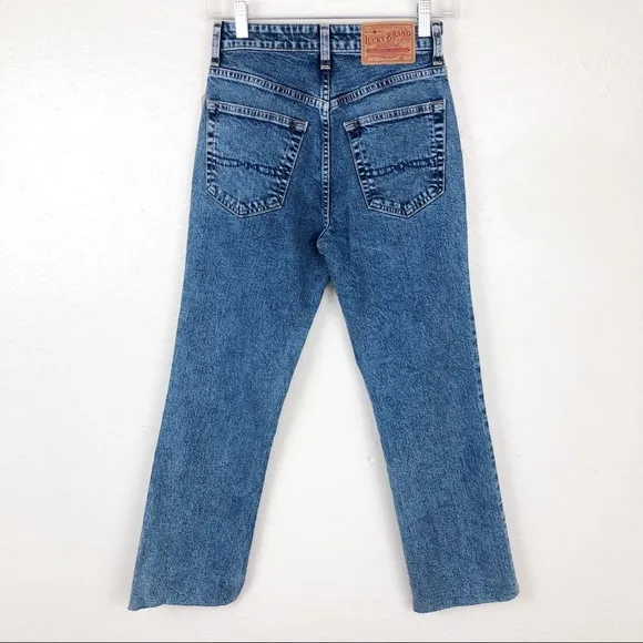 Lucky Brand Lucky Pins Embroidered High Rise Denim Jeans 24‎