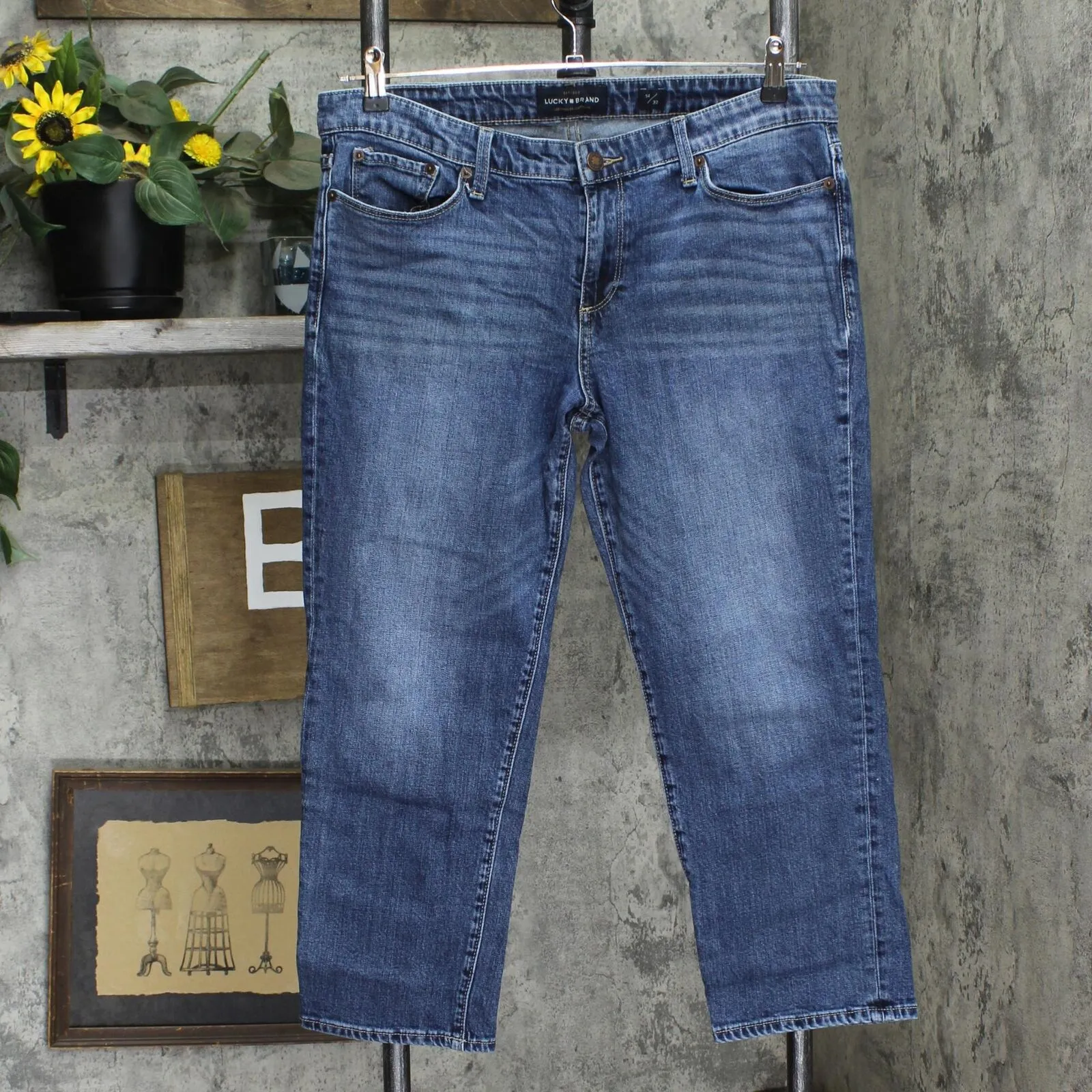 Lucky Brand Womens Sweet Cropped Straight Leg Jeans 16704782469344 Blue 14