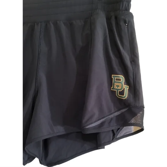 Lululemon Hotty Hot Shorts in Black Baylor University Logo 14 3.5&quot; inseam