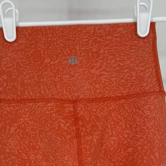LULULEMON NWT WUNDER TRAIN HIGH RISE BIKE SHORT 8” CRUNCH WARM CORAL