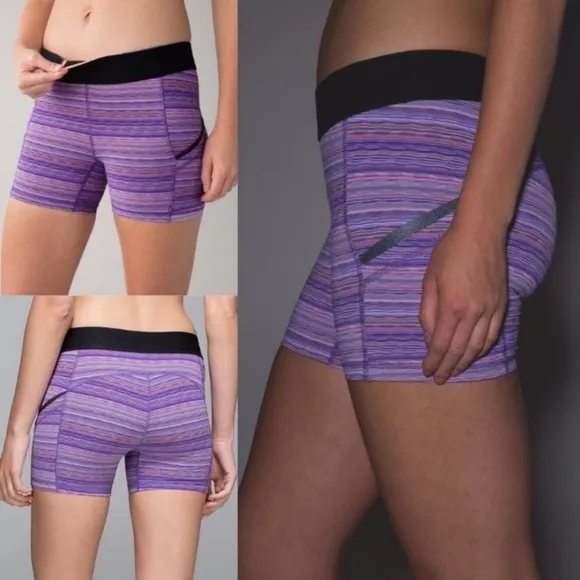 LULULEMON What The Sport Short Pink Space Dye Twist Iris Flower Pink 6
