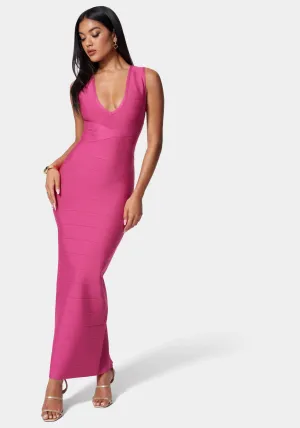 Luxe Bandage Double V Gown