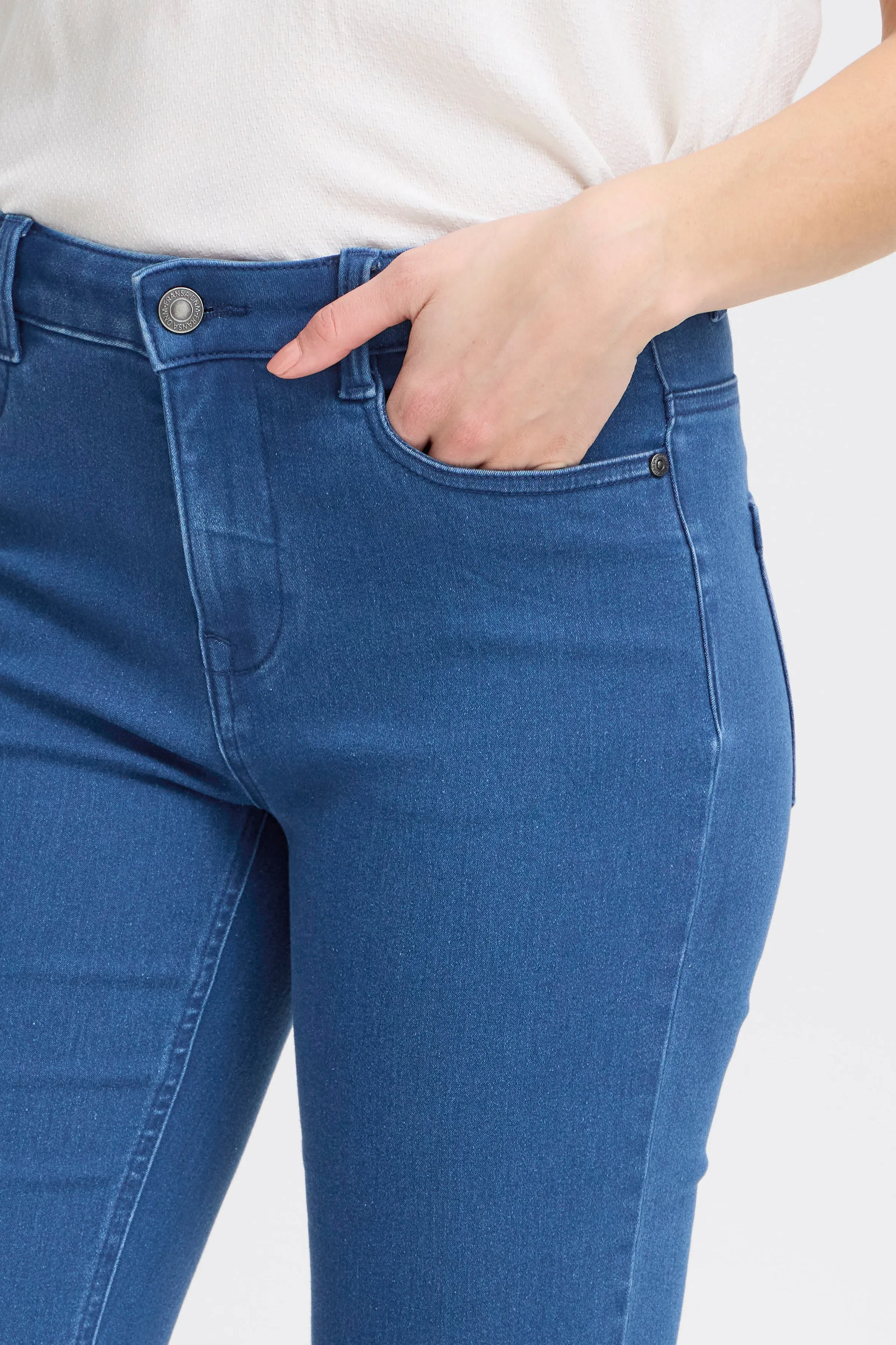 Luxe Elli Cropped Jean | Mid Blue Denim