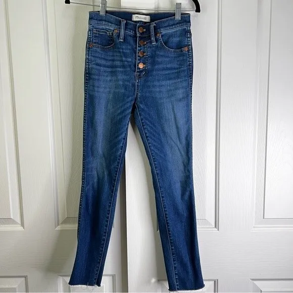 Madewell 10&quot; High-Rise Skinny Crop Jeans: Button-Front TENCEL™ Denim Edi…