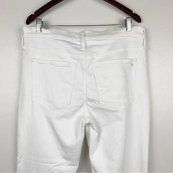 Madewell Kick Out Crop Jeans Mid-Rise White Size 31 NWT