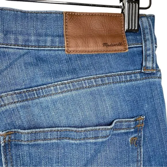 Madewell Medium Blue Chewed Hem Cali Demi Boot Kick Flare Jeans - 27