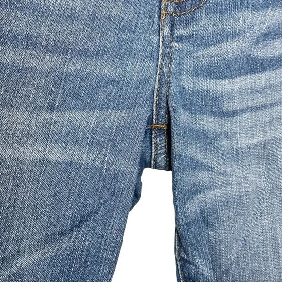 Madewell Medium Blue Chewed Hem Cali Demi Boot Kick Flare Jeans - 27