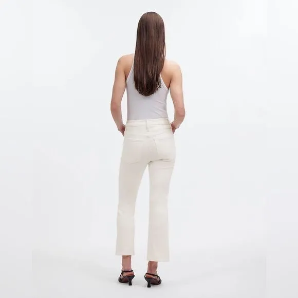 Madewell NWT Kick Out Crop Jeans Size 31 in Pure White
