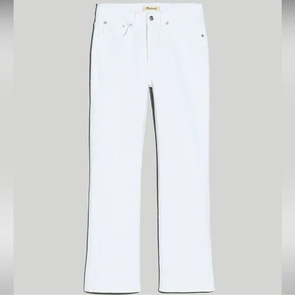 Madewell NWT Kick Out Crop Jeans Size 31 in Pure White