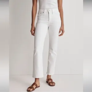 Madewell NWT Kick Out Crop Jeans Size 31 in Pure White