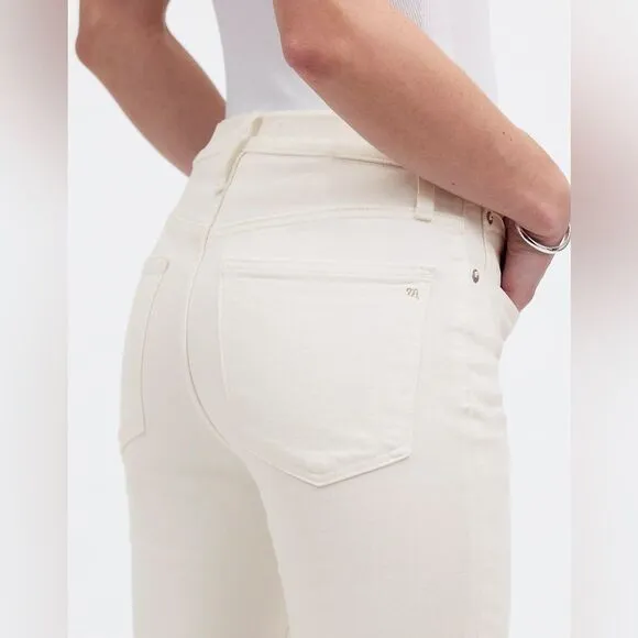 Madewell NWT Kick Out Crop Jeans Size 31 in Pure White