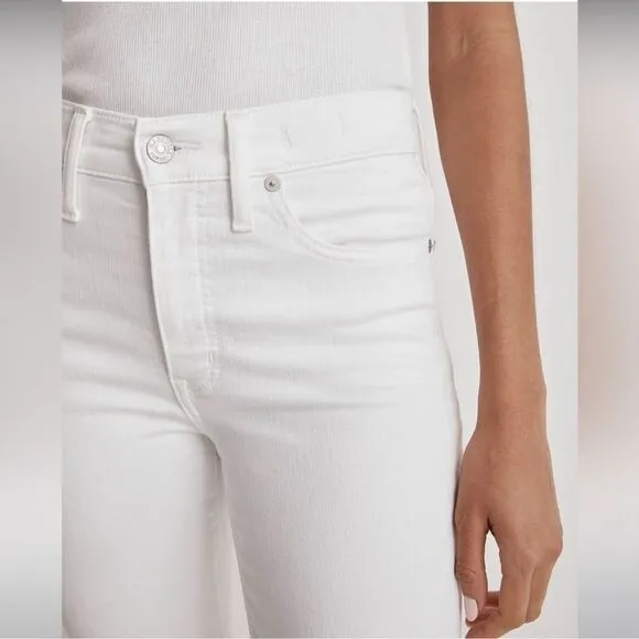 Madewell NWT Kick Out Crop Jeans Size 31 in Pure White