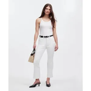 Madewell Tall Kick Out Crop Jeans Pure white T26 NWT