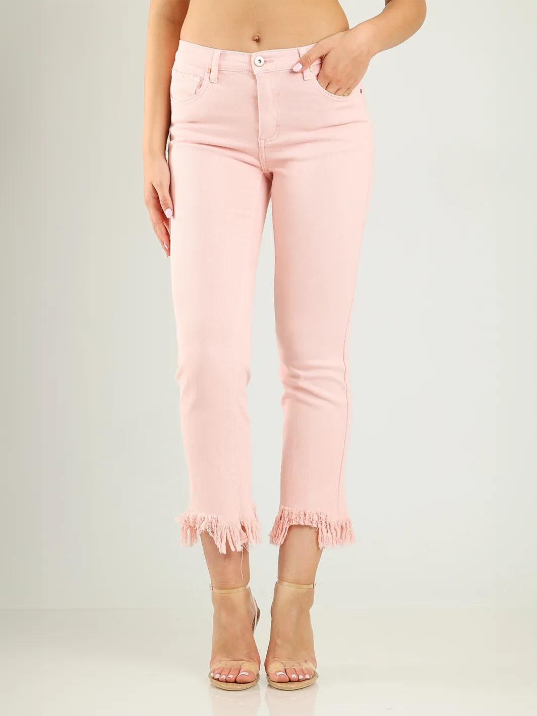 Maggie Pink Cropped Jean