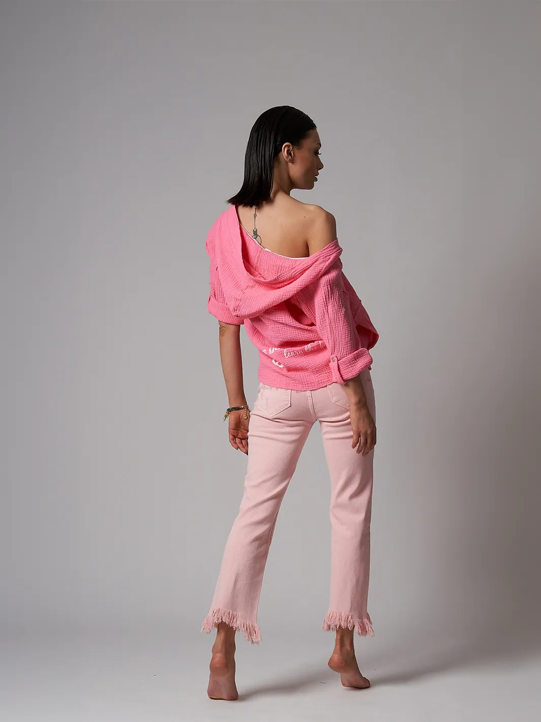 Maggie Pink Cropped Jean