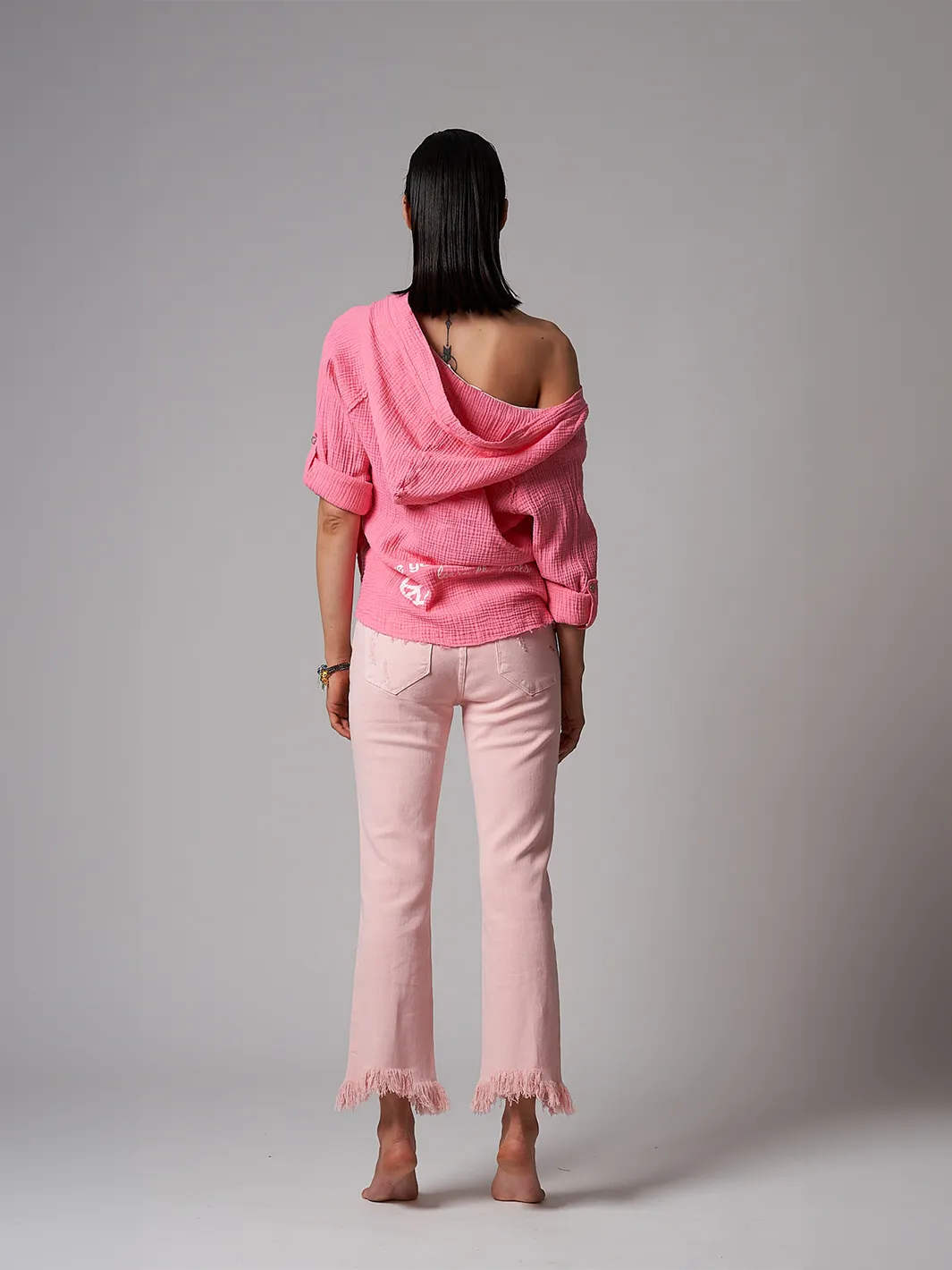 Maggie Pink Cropped Jean