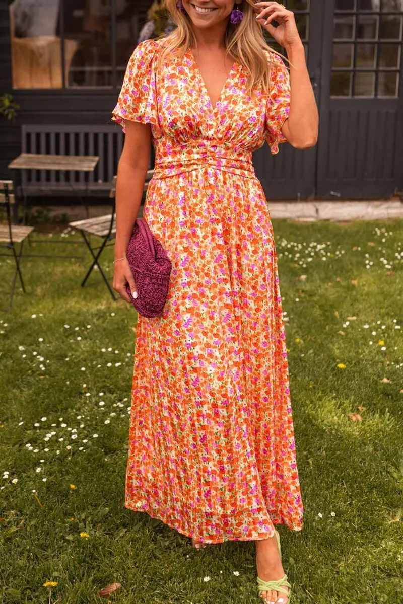Marina® | Elegant Long Floral Dress