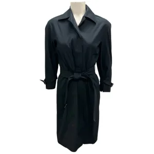 Max Mara Black Saio Belted Cotton Poplin Shirt Dress