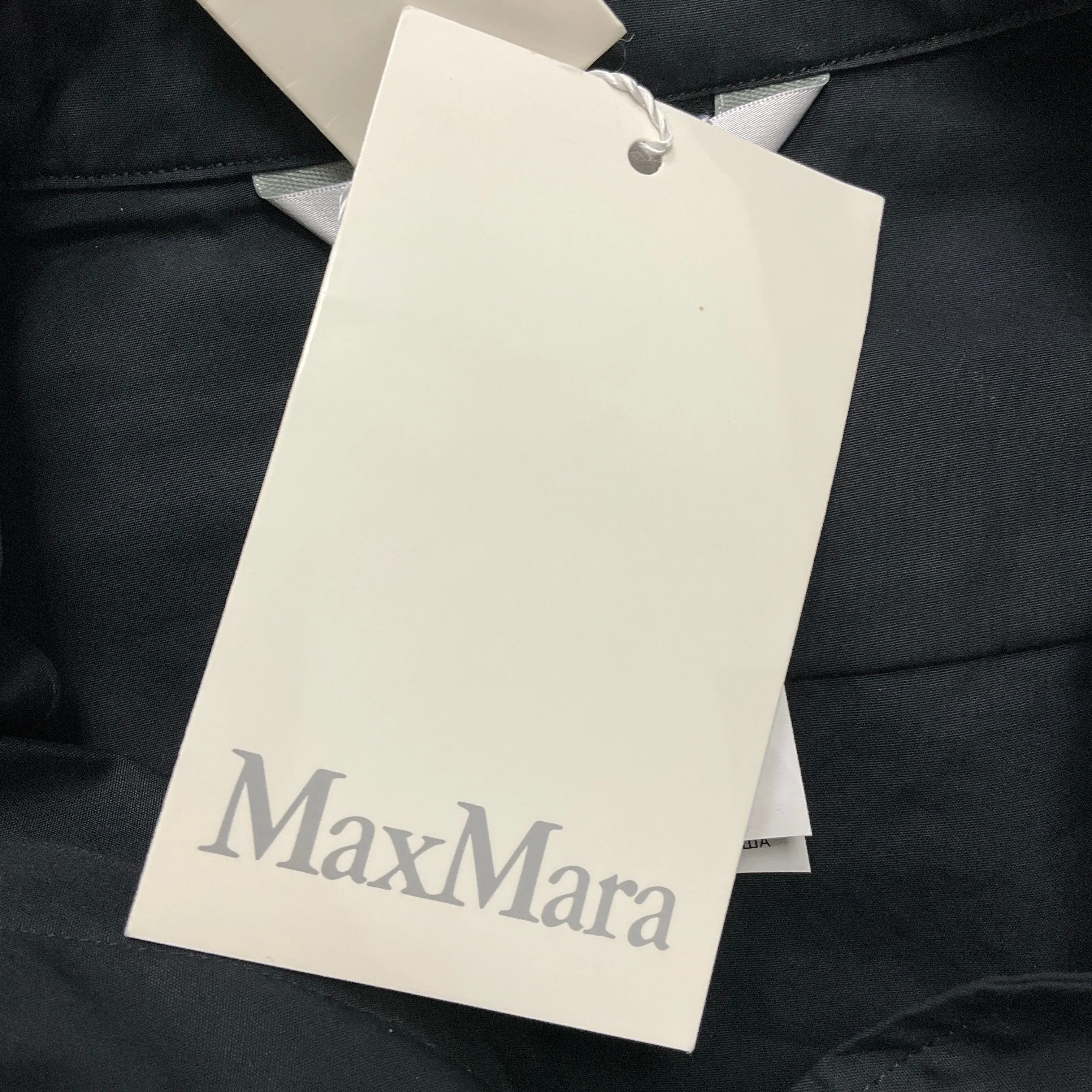 Max Mara Black Saio Belted Cotton Poplin Shirt Dress