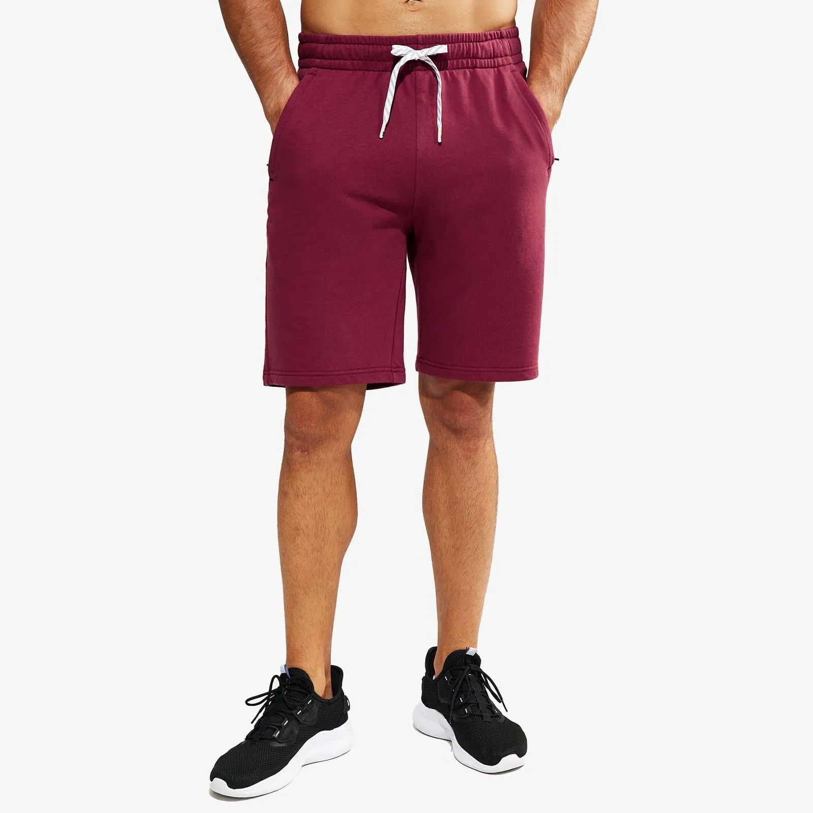 Men's 9-Inch Athletic Cotton Shorts with Pockets