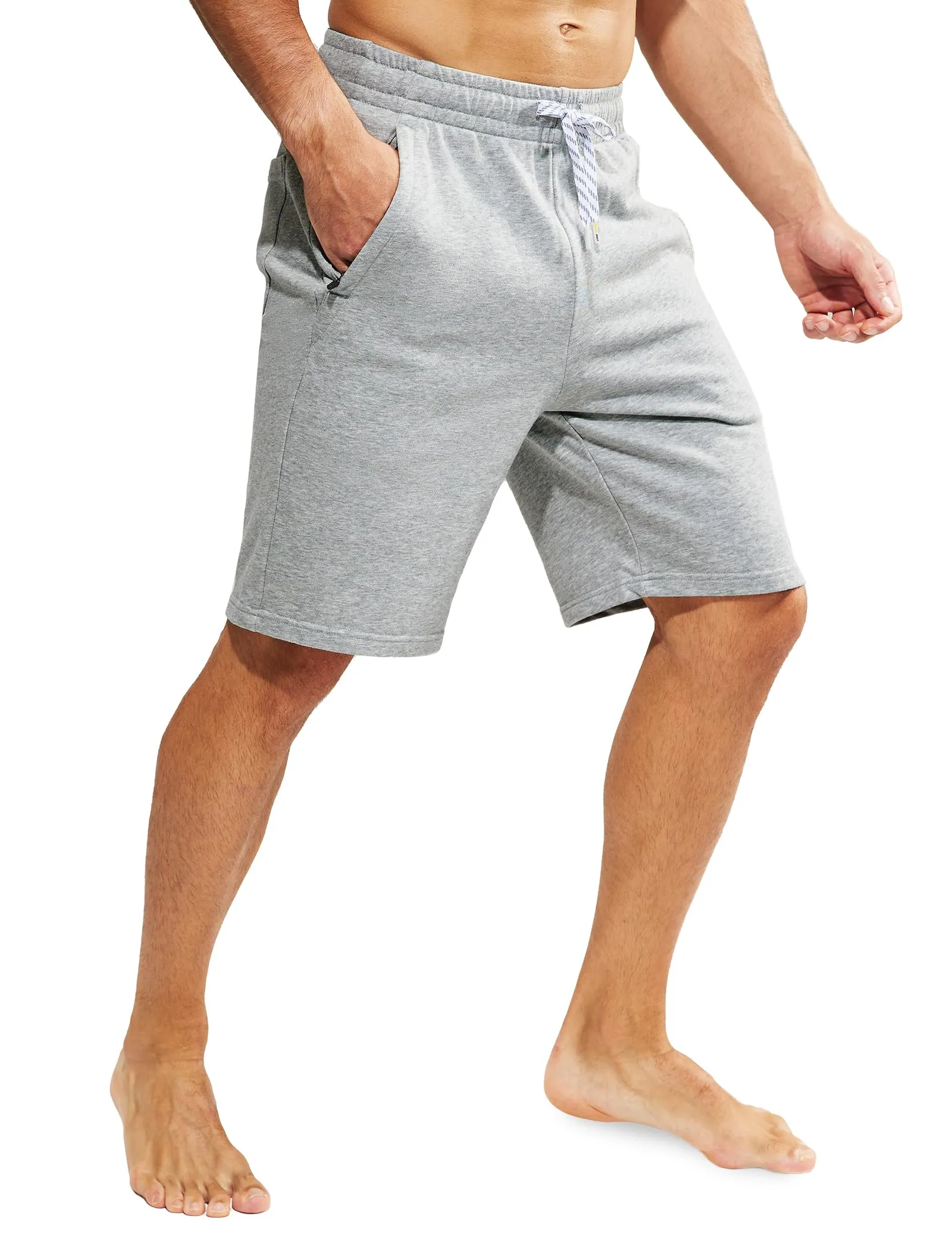 Men's 9-Inch Athletic Cotton Shorts with Pockets