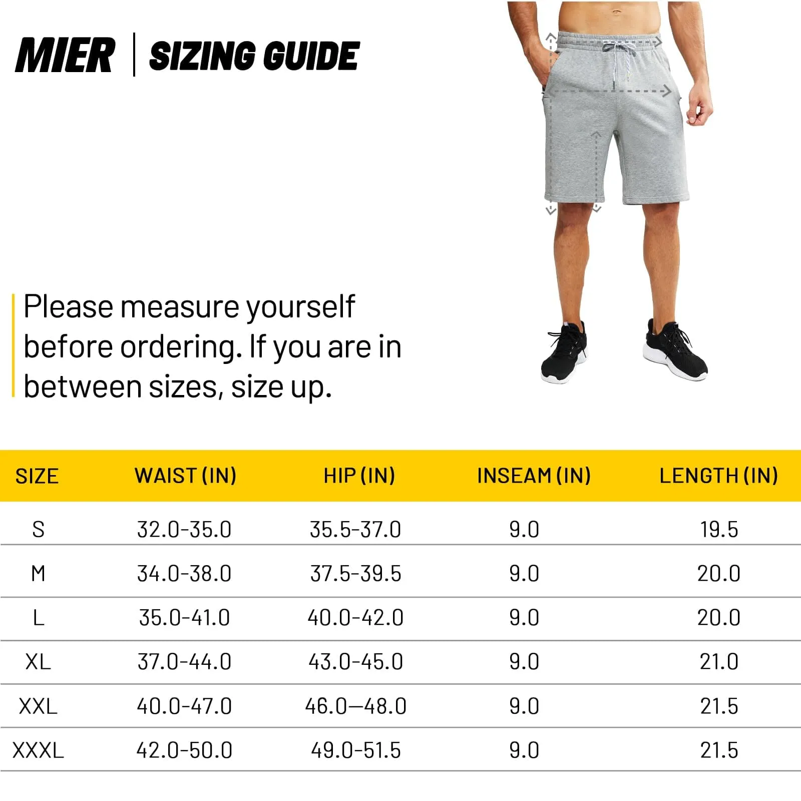 Men's 9-Inch Athletic Cotton Shorts with Pockets