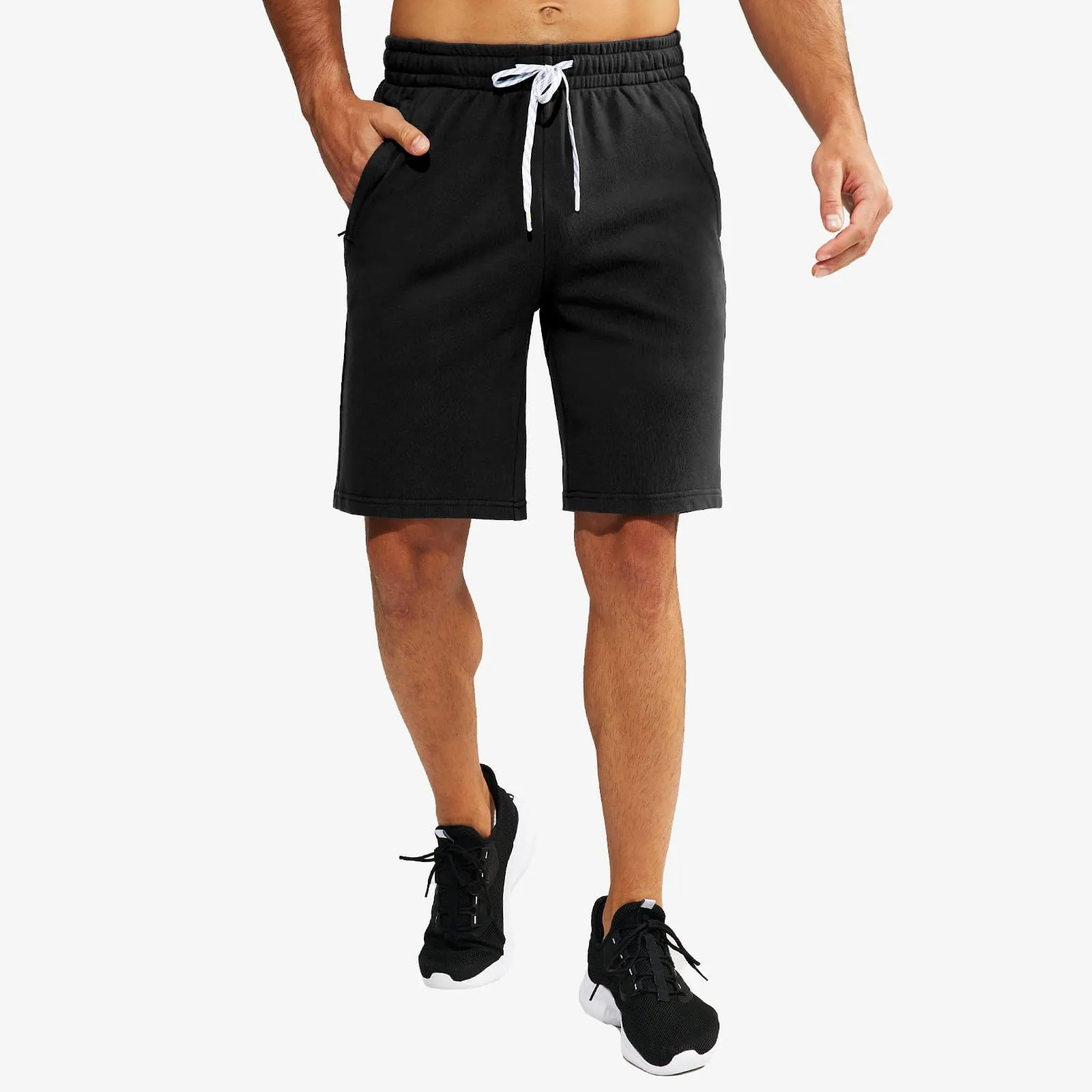 Men's 9-Inch Athletic Cotton Shorts with Pockets