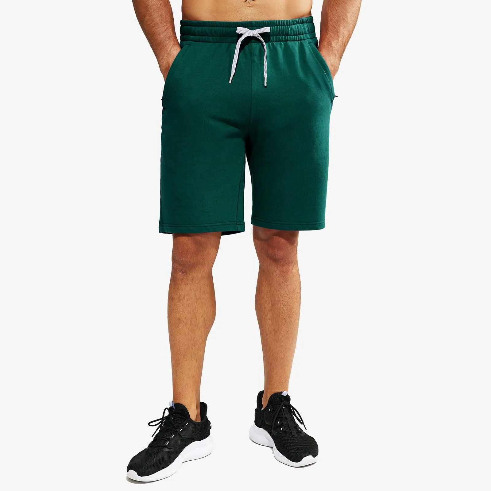 Men's 9-Inch Athletic Cotton Shorts with Pockets