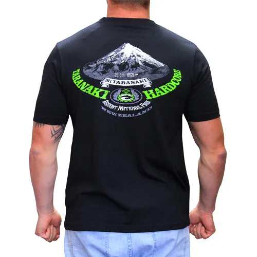 Mens Mountain T-Shirt - Black/Lime