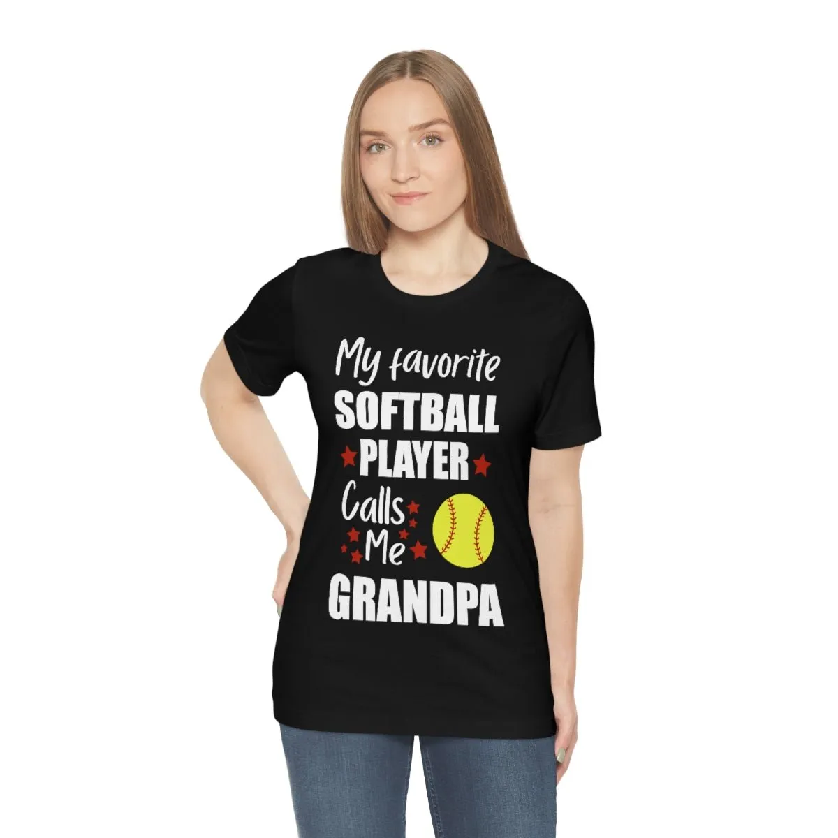 Men's Tee - My Favorite Softball Player Calls Me Grandpa