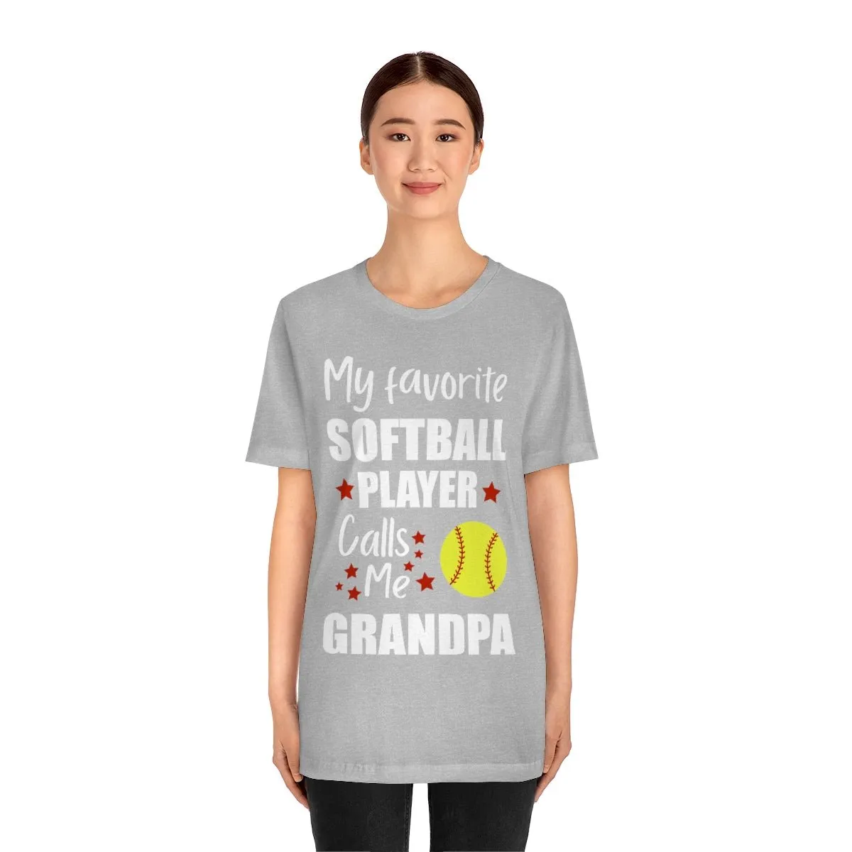 Men's Tee - My Favorite Softball Player Calls Me Grandpa