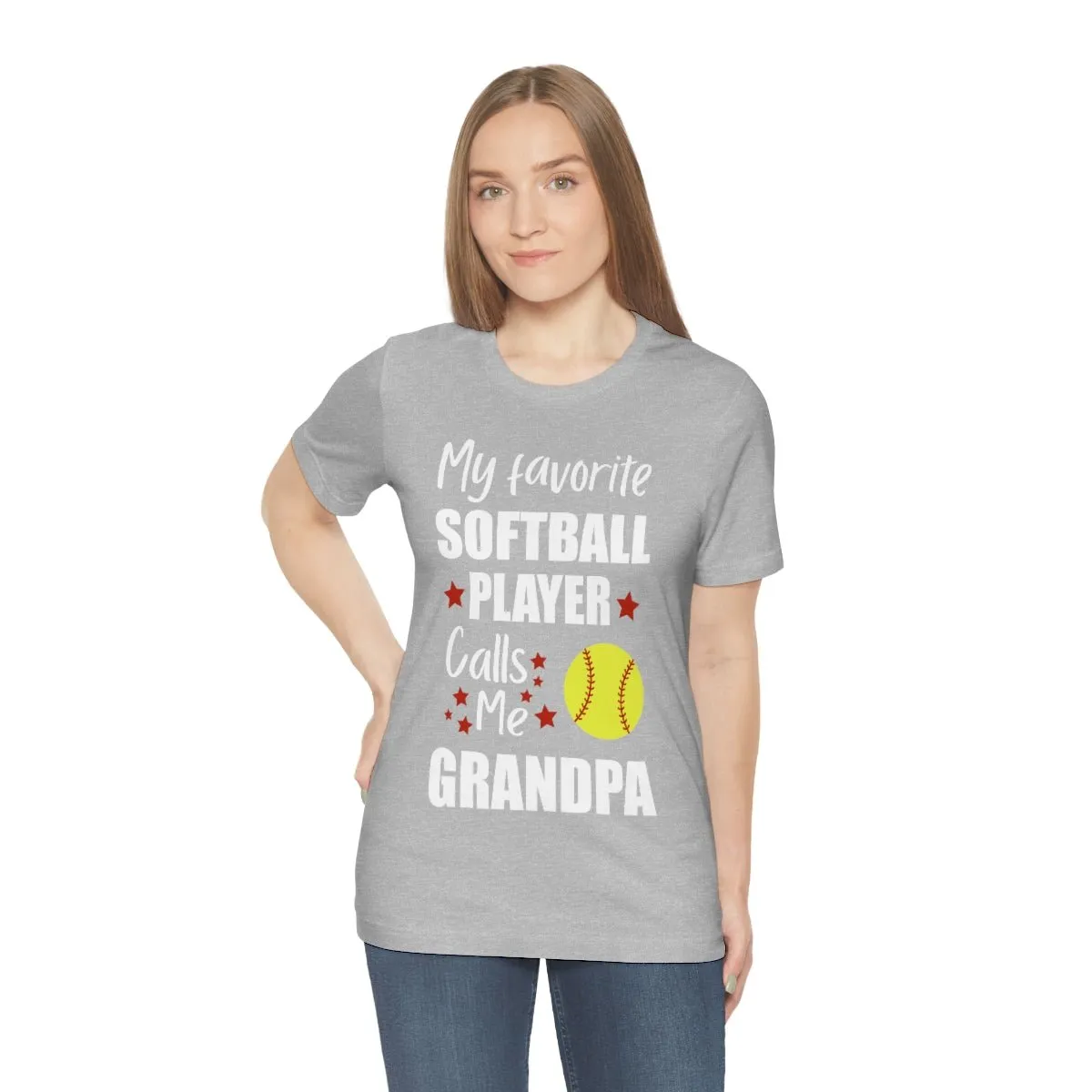 Men's Tee - My Favorite Softball Player Calls Me Grandpa