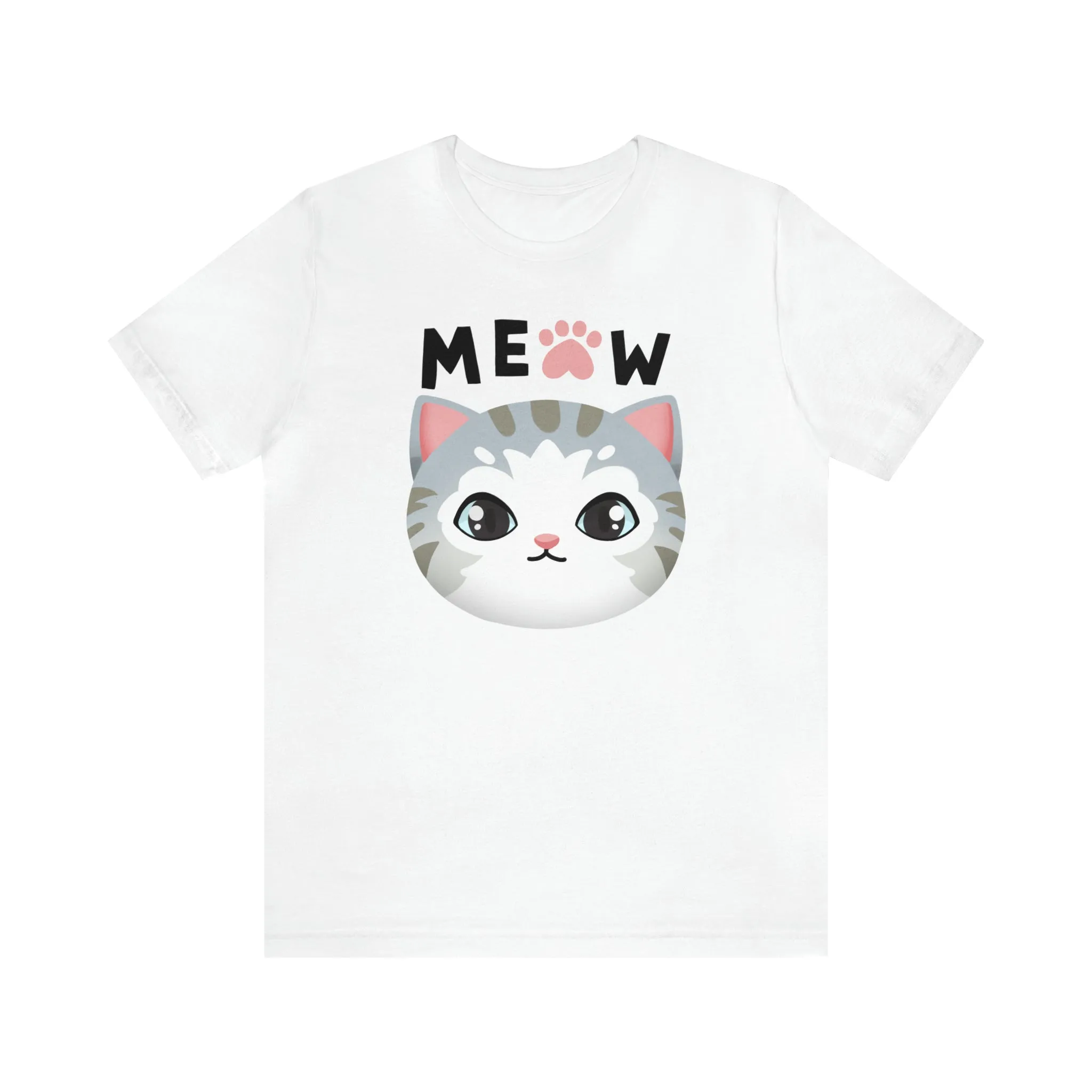 Meow Cat T-Shirt | Happy Kitty Tee |  Bella Canvas 3001 Unisex |  Funny Kitten Short Sleeve Tshirt