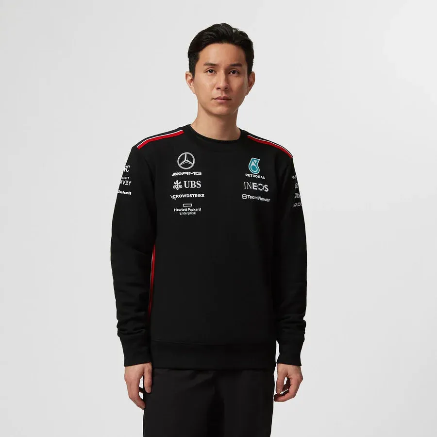Mercedes AMG Petronas F1 2023 Men's Team Crew Sweatshirt - Black