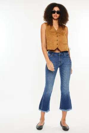 Merlie Mid Rise Cropped Flare Jeans