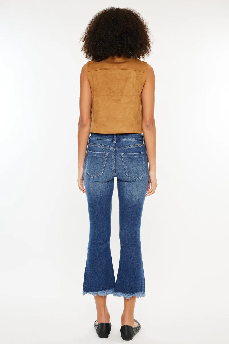 Merlie Mid Rise Cropped Flare Jeans