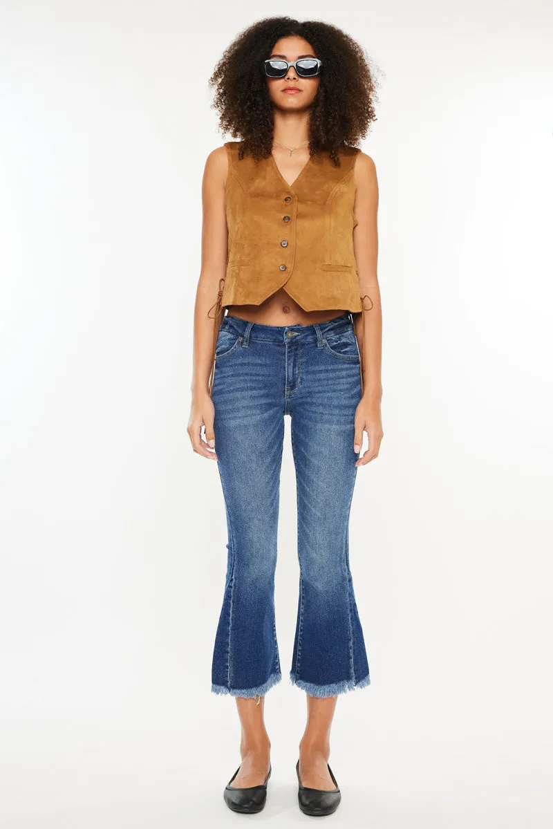 Merlie Mid Rise Cropped Flare Jeans