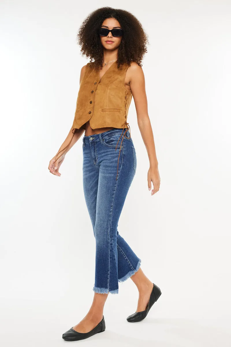 Merlie Mid Rise Cropped Flare Jeans