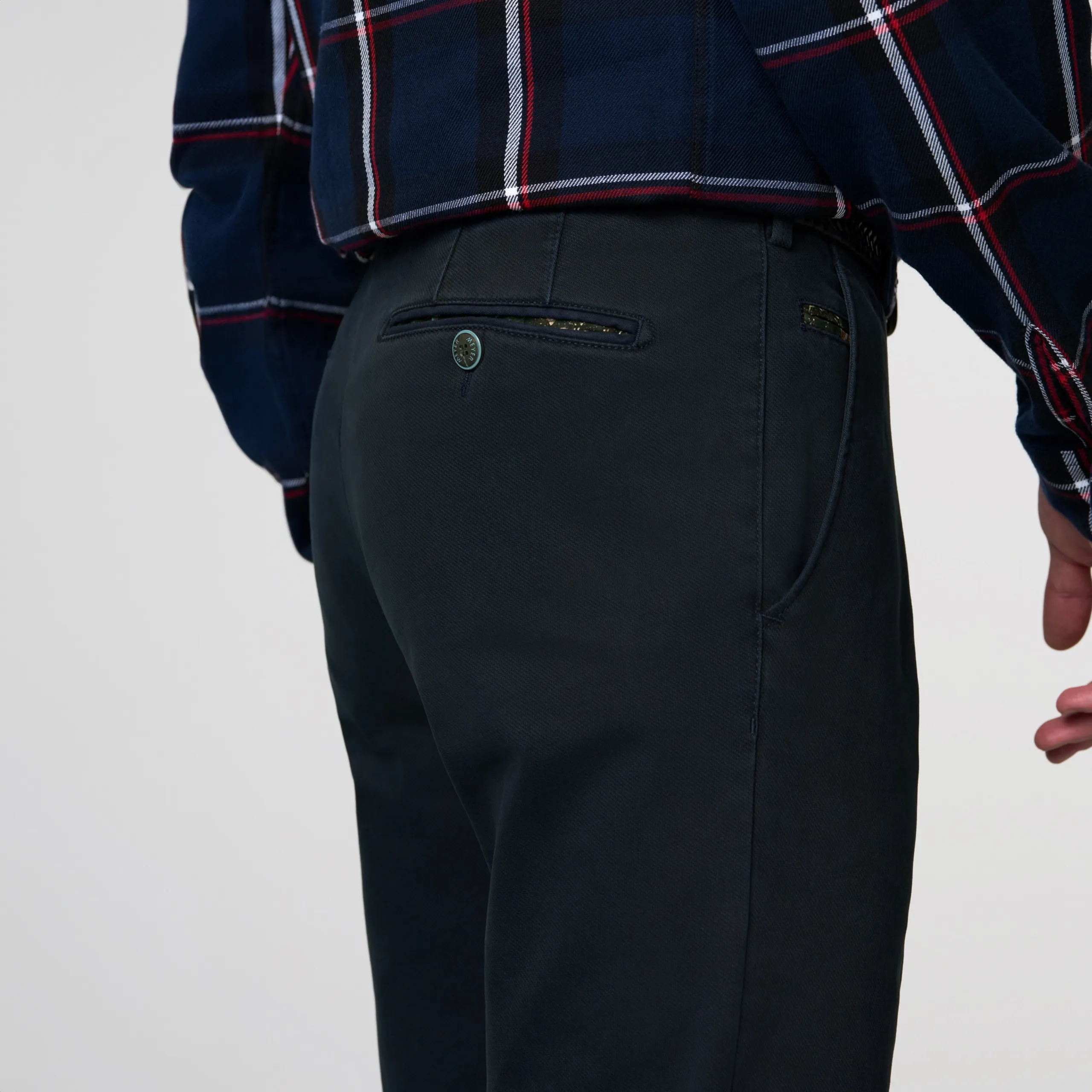 Meyer Bonn Modern Fit Chinos - Navy